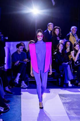 PFW Pierre Cardin Runway NB A model walks the runway during the Pierre Cardin Womenswear Spring Summer 2027 show at Pailleron ice rink as part of Paris Fashion Week on October 06, 2026 in Paris, France. Photo by Nasser Berzane ABACAPRESS.COM Paris France  Copyright: xBerzanexNasser ABACAx