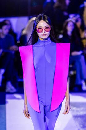 PFW Pierre Cardin Runway NB A model walks the runway during the Pierre Cardin Womenswear Spring Summer 2027 show at Pailleron ice rink as part of Paris Fashion Week on October 06, 2026 in Paris, France. Photo by Nasser Berzane ABACAPRESS.COM Paris France  Copyright: xBerzanexNasser ABACAx