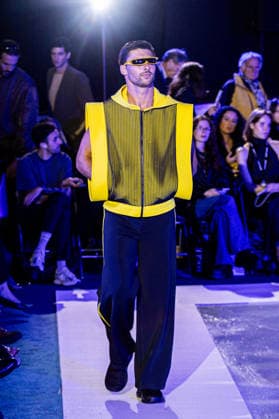 PFW Pierre Cardin Runway NB A model walks the runway during the Pierre Cardin Womenswear Spring Summer 2027 show at Pailleron ice rink as part of Paris Fashion Week on October 06, 2026 in Paris, France. Photo by Nasser Berzane ABACAPRESS.COM Paris France  Copyright: xBerzanexNasser ABACAx