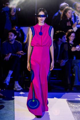 PFW Pierre Cardin Runway NB A model walks the runway during the Pierre Cardin Womenswear Spring Summer 2027 show at Pailleron ice rink as part of Paris Fashion Week on October 06, 2026 in Paris, France. Photo by Nasser Berzane ABACAPRESS.COM Paris France  Copyright: xBerzanexNasser ABACAx