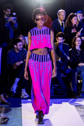 PFW Pierre Cardin Runway NB A model walks the runway during the Pierre Cardin Womenswear Spring Summer 2027 show at Pailleron ice rink as part of Paris Fashion Week on October 06, 2026 in Paris, France. Photo by Nasser Berzane ABACAPRESS.COM Paris France  Copyright: xBerzanexNasser ABACAx
