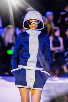 PFW Pierre Cardin Runway NB A model walks the runway during the Pierre Cardin Womenswear Spring Summer 2027 show at Pailleron ice rink as part of Paris Fashion Week on October 06, 2026 in Paris, France. Photo by Nasser Berzane ABACAPRESS.COM Paris France  Copyright: xBerzanexNasser ABACAx