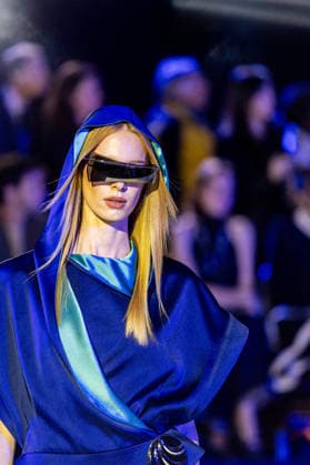 PFW Pierre Cardin Runway NB A model walks the runway during the Pierre Cardin Womenswear Spring Summer 2027 show at Pailleron ice rink as part of Paris Fashion Week on October 06, 2026 in Paris, France. Photo by Nasser Berzane ABACAPRESS.COM Paris France  Copyright: xBerzanexNasser ABACAx
