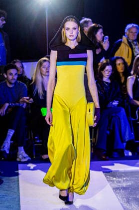 PFW Pierre Cardin Runway NB A model walks the runway during the Pierre Cardin Womenswear Spring Summer 2027 show at Pailleron ice rink as part of Paris Fashion Week on October 06, 2026 in Paris, France. Photo by Nasser Berzane ABACAPRESS.COM Paris France  Copyright: xBerzanexNasser ABACAx