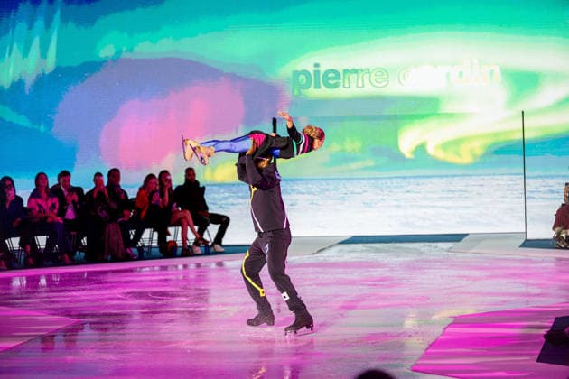 PFW Pierre Cardin Runway NB A model walks the runway during the Pierre Cardin Womenswear Spring Summer 2027 show at Pailleron ice rink as part of Paris Fashion Week on October 06, 2026 in Paris, France. Photo by Nasser Berzane ABACAPRESS.COM Paris France  Copyright: xBerzanexNasser ABACAx