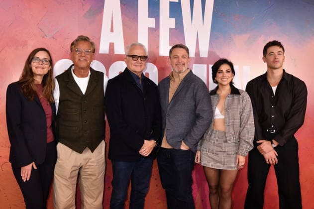 NEW YORK, NY- OCTOBER 6: Lear deBessonet, Aaron Sorkin, Bradley Whitford, Michael Arden, Krysta Rodriguez and Tom Blyth at the press conference for A Few Good Men at Lincoln Center Theater in the Vivian Beaumont Theatre on October 6, 2026 in New York City. Credit: AdMedia New York City USA - ZUMAa123 20261006_zaa_a123_109 Copyright: xJohnxFyckex
