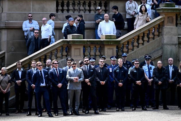 MIA LAY FUNERAL, Attendees watch on during the funeral service for NSW Police Constable Mia Lay at St Andrew s Cathedral, in Sydney, Wednesday, October 7, 2026. Constable Mia Lay, 20, died when the marked vehicle she was a passenger in crashed into a tree early on September 25 in the Sydney suburb of Redfern. ( NO ARCHIVING SYDNEY NEW SOUTH WALES Australia  Copyright: xDANxHIMBRECHTSx 20261007122313134201