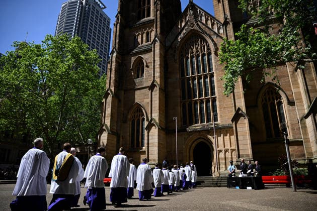 MIA LAY FUNERAL, A general view during the funeral service for NSW Police Constable Mia Lay at St Andrew s Cathedral, in Sydney, Wednesday, October 7, 2026. Constable Mia Lay, 20, died when the marked vehicle she was a passenger in crashed into a tree early on September 25 in the Sydney suburb of Redfern. ( NO ARCHIVING SYDNEY NEW SOUTH WALES Australia  Copyright: xDANxHIMBRECHTSx 20261007140568748462