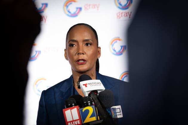 October 6, 2026, Atlanta, Georgia, USA: Former Atlanta Mayor and Democratic candidate for Georgia Governor Keisha Lance Bottoms meets with reporters following Tuesday nightÃ¢â‚¬â ¢s debate with Republican candidate Rick Jackson. Atlanta USA - ZUMAn03_ 20261006_zaf_n03_005 Copyright: xRobinxRaynex