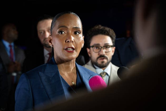 October 6, 2026, Atlanta, Georgia, USA: Former Atlanta Mayor and Democratic candidate for Georgia Governor Keisha Lance Bottoms meets with reporters following Tuesday nightÃ¢â‚¬â ¢s debate with Republican candidate Rick Jackson. Atlanta USA - ZUMAn03_ 20261006_zaf_n03_008 Copyright: xRobinxRaynex