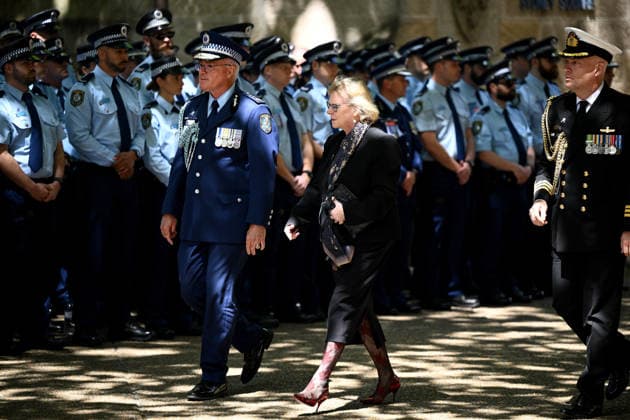 MIA LAY FUNERAL, NSW Police Commissioner Mal Lanyon attends the funeral service for NSW Police Constable Mia Lay at St Andrew s Cathedral, in Sydney, Wednesday, October 7, 2026. Constable Mia Lay, 20, died when the marked vehicle she was a passenger in crashed into a tree early on September 25 in the Sydney suburb of Redfern. ( NO ARCHIVING SYDNEY NEW SOUTH WALES Australia  Copyright: xDANxHIMBRECHTSx 20261007154441307720
