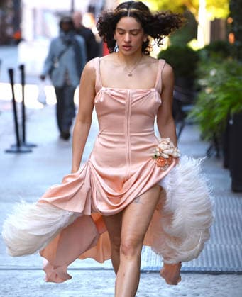 Rosalia Leaves Her Hotel - NYC Spanish Singer Rosalia with a nice pink dress leaves her hotel in New York on October 6, 2026. Photp by Dylan Travis ABACAPRESS.COM New York City NY United States  Copyright: xDylanxTravis ABACAx