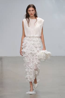 PFW - CFCL Runway A model walks the runway during the CFCL Ready to Wear Fall Winter 2026-2027 fashion show as part of Paris Fashion Week on March 10, 2026 in Paris, France. Photo by Alain-Gil Gonzalez ABACAPRESS.COM Paris France  Copyright: xGonzalezxAlain-Gil ABACAx