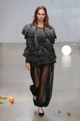 PFW - CFCL Runway A model walks the runway during the CFCL Ready to Wear Fall Winter 2026-2027 fashion show as part of Paris Fashion Week on March 10, 2026 in Paris, France. Photo by Alain-Gil Gonzalez ABACAPRESS.COM Paris France  Copyright: xGonzalezxAlain-Gil ABACAx