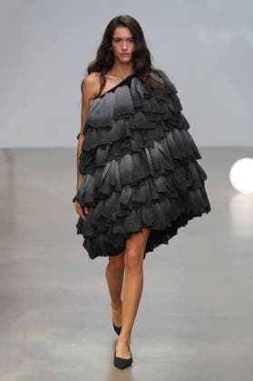 PFW - CFCL Runway A model walks the runway during the CFCL Ready to Wear Fall Winter 2026-2027 fashion show as part of Paris Fashion Week on March 10, 2026 in Paris, France. Photo by Alain-Gil Gonzalez ABACAPRESS.COM Paris France  Copyright: xGonzalezxAlain-Gil ABACAx