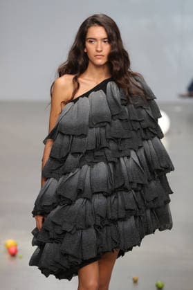 PFW - CFCL Runway A model walks the runway during the CFCL Ready to Wear Fall Winter 2026-2027 fashion show as part of Paris Fashion Week on March 10, 2026 in Paris, France. Photo by Alain-Gil Gonzalez ABACAPRESS.COM Paris France  Copyright: xGonzalezxAlain-Gil ABACAx