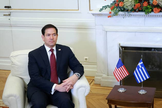 Greek Foreign Minister Giorgos Gerapetritis meets US Secretary of State Marco Rubio in Athens ATHENS, GREECE - OCTOBER 7: Greek Foreign Minister Giorgos Gerapetritis meets with US Secretary of State Marco Rubio at the Ministry of Foreign Affairs in Athens, Greece on October 7, 2026. Costas Baltas Anadolu Athens Greece. Editorial use only. Please get in touch for any other usage.  Copyright: x2026xAnadoluxCostasxBaltasx