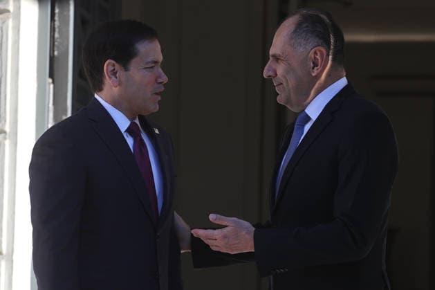 Greek Foreign Minister Giorgos Gerapetritis meets US Secretary of State Marco Rubio in Athens ATHENS, GREECE - OCTOBER 7: Greek Foreign Minister Giorgos Gerapetritis meets with US Secretary of State Marco Rubio at the Ministry of Foreign Affairs in Athens, Greece on October 7, 2026. Ayhan Mehmet Anadolu Athens Greece. Editorial use only. Please get in touch for any other usage.  Copyright: x2026xAnadoluxAyhanxMehmetx
