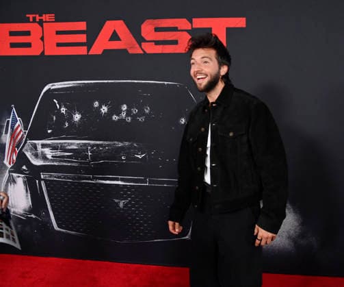 Cast member Guy Burnet attends the premiere of the motion picture thriller The Beast at the Academy museum of Motion Pictures in Los Angeles on Tuesday, October 10, 2026. Storyline: When a militia of unidentified hostiles coordinates a coup against the U.S., the president uncovers the extent of The Beast s highly classified offensive capabilities in order to save his life and America.  LAP20261006801 JIMxRUYMEN