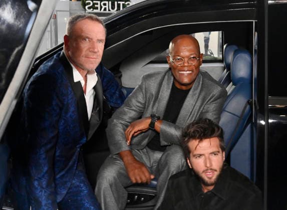 Director Renny Harlin and cast members, Samuel L. Jackson and Guy Burnet (L-R) attend the premiere of the motion picture thriller The Beast at the Academy museum of Motion Pictures in Los Angeles on Tuesday, October 10, 2026. Storyline: When a militia of unidentified hostiles coordinates a coup against the U.S., the president uncovers the extent of The Beast s highly classified offensive capabilities in order to save his life and America.  LAP20261006824 JIMxRUYMEN
