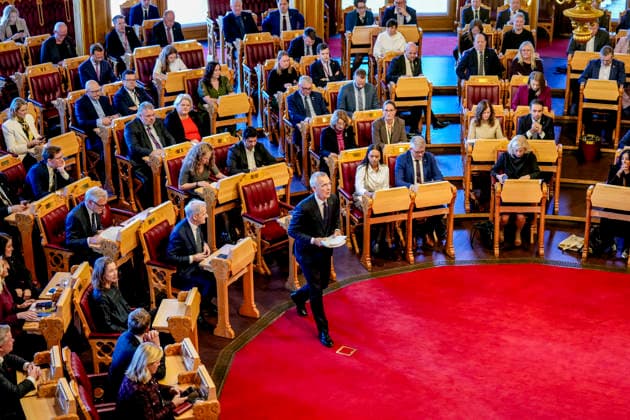 Statsbudsjett 2027 Oslo 20261007. Finansminister Jens Stoltenberg (Ap) under fremleggelsen av statsbudsjettet for 2027. Foto: Fredrik Varfjell NTB Oslo Norge QkAPwoVqLsw EDITORIAL USE ONLY Ref:_POLQkAPwoVqLsw.jpg Copyright: xFredrikxVarfjellxx xNTBx