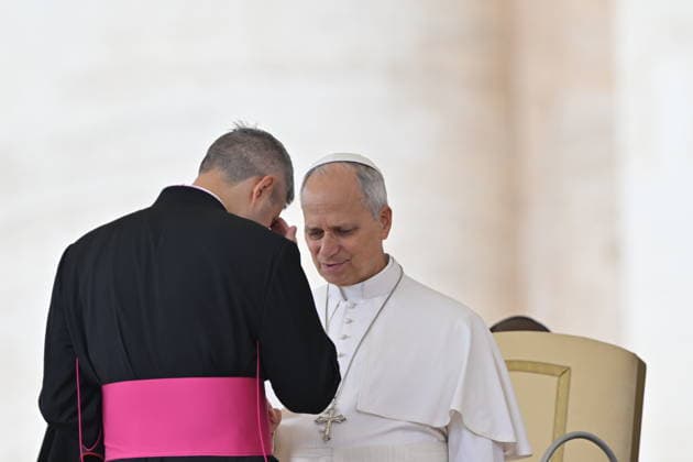 RECORD DATE NOT STATED Italy, Rome,Vatican 2026-10-07 : Pope Leo XIV during his weekly general audience in St Peter s Square Italy, Rome,Vatican 2026-10-07 : Pope Leo XIV during his weekly general audience in St Peter s Square Copyright alessia.giuliani CPP EDITORIAL USE ONLY - NO BOOKS Copyright: xAlessiaxGiuliani Catholicpressphotox