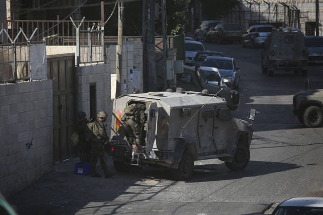 Israeli Security Forces Raid Nablus and Damage Memorials Israeli security forces raid the West Bank city of Nablus and destroy memorials in several neighborhoods during a military operation on October 7, 2026. Photo by Mohammed Nasser apaimages Nablus West Bank Palestinian Territory 071026_Nablus_MN_00(8) Copyright: xapaimagesxMohammedxNasserx xapaimagesx