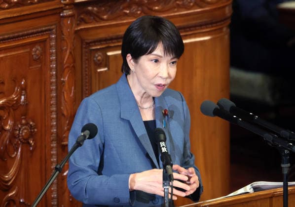 October 7, 2026, Tokyo, Japan - Japanese Prime Minister Sanae Takaichi answers a question at Lower House s plenary session at the National Diet in Tokyo on wednesday, October 7, 2026. (photo by Yoshio Tsunoda AFLO)  aflo_354016941
