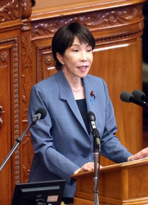 October 7, 2026, Tokyo, Japan - Japanese Prime Minister Sanae Takaichi answers a question at Lower House s plenary session at the National Diet in Tokyo on Wednesday, October 7, 2026. (photo by Yoshio Tsunoda AFLO)  aflo_354016946