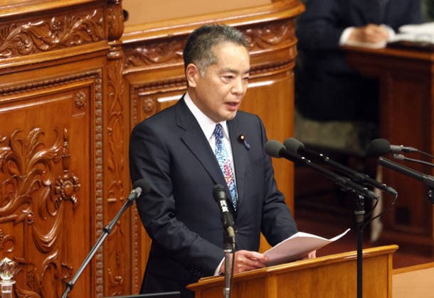 October 7, 2026, Tokyo, Japan - Japan s ruling Liberal Democratic Party lawmaker Shinji Inoue questions to Prime Minister Sanae Takaichi at Lower House s plenary session at the National Diet in Tokyo on Wednesday, October 7, 2026. (photo by Yoshio Tsunoda AFLO)  aflo_354017007