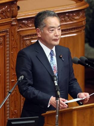 October 7, 2026, Tokyo, Japan - Japan s ruling Liberal Democratic Party lawmaker Shinji Inoue questions to Prime Minister Sanae Takaichi at Lower House s plenary session at the National Diet in Tokyo on Wednesday, October 7, 2026. (photo by Yoshio Tsunoda AFLO)  aflo_354017008