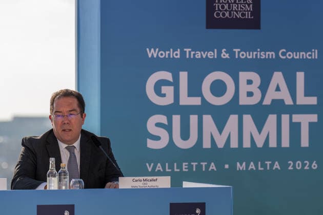 The World Travel & Tourism Council (WTTC) Global Summit Kicks Off in Malta. The CEO of the Malta Tourism Authority, Carlo Micallef, speaks at the official presentation of the 2026 World Tourism Summit being held in Malta. October 7, 2026, in Valletta, Malta. Under the theme Futu re ser: Shaping the Future of Travel and Tourism, the 26th edition of the World Travel & Tourism Council (WTTC) Global Summit kicks off in Malta with a notable Spanish presence October 7, 2026 Francisco J Valletta, Malta Valletta, Malta Spain  Copyright: xFranciscoxJ.xOlmox 7825936