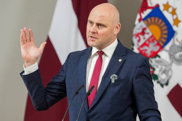 October 7, 2026, Riga, LATVIA: Current Latvian Prime Minister and candidate for prime minister of the new government ANDRIS KULBERGS attends the delivery of a statement by Latvian President in Riga, Latvia, 07 October 2026. Riga LATVIA - ZUMAp305 20261007_zip_p305_010 Copyright: xEdijsxPalensx