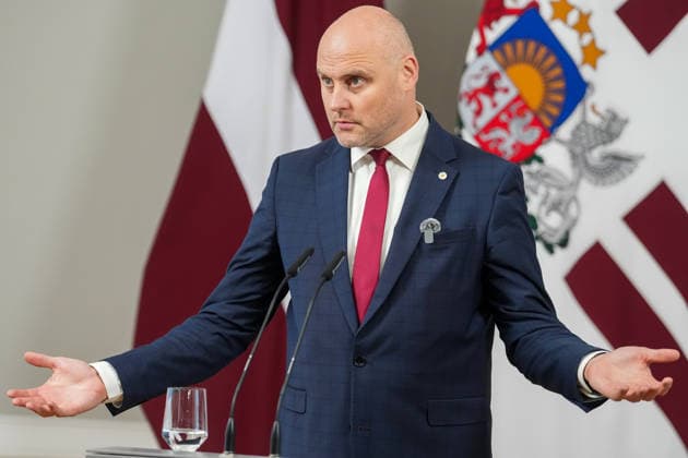October 7, 2026, Riga, LATVIA: Current Latvian Prime Minister and candidate for prime minister of the new government ANDRIS KULBERGS attends the delivery of a statement by Latvian President in Riga, Latvia, 07 October 2026. Riga LATVIA - ZUMAp305 20261007_zip_p305_011 Copyright: xEdijsxPalensx