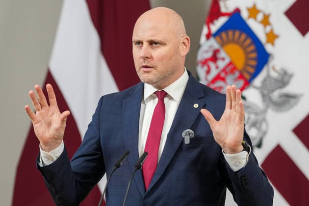October 7, 2026, Riga, LATVIA: Current Latvian Prime Minister and candidate for prime minister of the new government ANDRIS KULBERGS attends the delivery of a statement by Latvian President in Riga, Latvia, 07 October 2026. Riga LATVIA - ZUMAp305 20261007_zip_p305_013 Copyright: xEdijsxPalensx