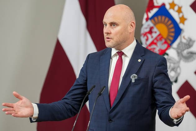 October 7, 2026, Riga, LATVIA: Current Latvian Prime Minister and candidate for prime minister of the new government ANDRIS KULBERGS attends the delivery of a statement by Latvian President in Riga, Latvia, 07 October 2026. Riga LATVIA - ZUMAp305 20261007_zip_p305_015 Copyright: xEdijsxPalensx