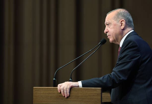 Turkish President and Leader of the Justice and Development (AK) Party Recep Tayyip Erdogan ANKARA, TURKIYE - OCTOBER 7: (----EDITORIAL USE ONLY - MANDATORY CREDIT - TURKISH PRESIDENCY MUSTAFA KAMACI HANDOUT - NO MARKETING NO ADVERTISING CAMPAIGNS - DISTRIBUTED AS A SERVICE TO CLIENTS----) Turkish President and Leader of the Justice and Development (AK) Party Recep Tayyip Erdogan gives a speech during the Legislative Year Opening Meeting with AK Party Deputies at the AK Party Congress Center in Ankara, Turkiye on October 7, 2026. Turkish Presidency Mustafa Kamaci Handout Anadolu Ankara Turkey. Editorial use only. Please get in touch for any other usage.  Copyright: x2026xAnadoluxTurkishxPresidencyx xMustafaxKamacix xHandoutx