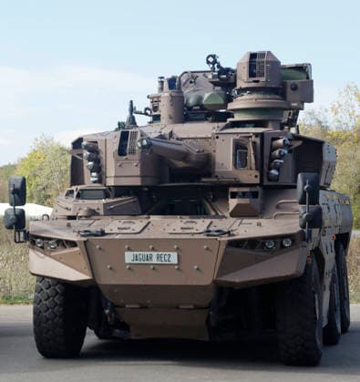 Military Test Tracks Inaugurated In Satory - France French military vehicles, including the Jaguar RC2, are seen during the inauguration of new military pistes at Satory in Versailles, France on October 7, 2026. Photo by Jean-Bernard Vernier JBV NEWS ABACAPRESS.COM Versailles Yvelines France  Copyright: xVernierxJean-Bernard JBVxNews ABACAx