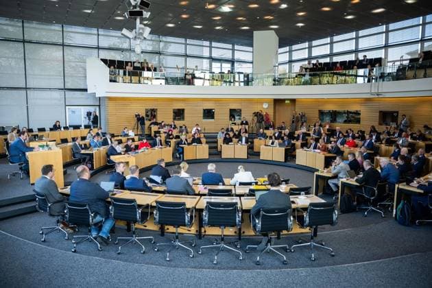 8. THÜRINGER LANDTAG - 55. PLENARSITZUNG ** NUR FÜR REDAKTIONELLE ZWECKE ** EDITORIAL USE ONLY **<p>07 10 2026-Erfurt: Thüringer Landtag 8. Wahlperiode 55. Plenarsitzung im Foto: Übersicht, Blick in den Plenarsaal ( Deutschland Thueringen Erfurt Copyright: SaschaxFromm