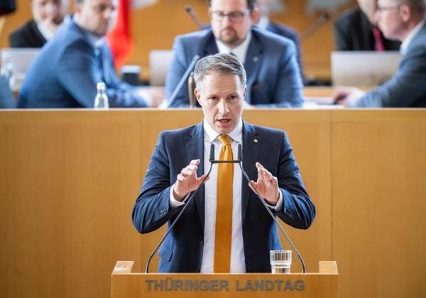 8. THÜRINGER LANDTAG - 55. PLENARSITZUNG ** NUR FÜR REDAKTIONELLE ZWECKE ** EDITORIAL USE ONLY **<p>07 10 2026-Erfurt: Thüringer Landtag 8. Wahlperiode 55. Plenarsitzung im Foto: Björn Höcke (AfD), Fraktionsvorsitzender ( Deutschland Thueringen Erfurt Copyright: SaschaxFromm