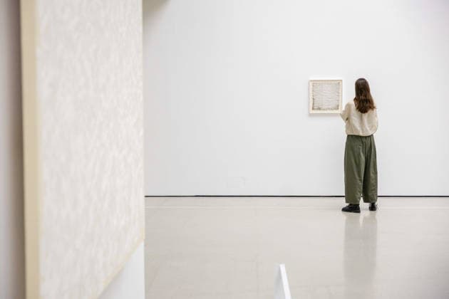 Robert Ryman: The Real Thing at Barbican Art Gallery, London, UK 7 October 2026 Untitled, ca 1961 on display at Robert Ryman: The Real Thing at the Barbican Art Gallery, London, UK, on 7 October 2026. The first significant UK exhibition of American minimalist and conceptual painter Robert Ryman (1930 2019) in over 30 years brings together six decades of work, on view from 8 October 2026., Credit:Pete Speller Avalon  Copyright: xPetexSpellerx xAvalonx 1141199027