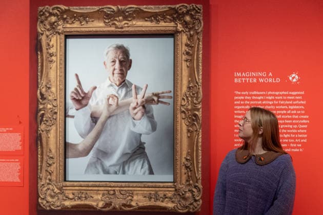 Tim Walker s Fairyland: Love and Legends Photo Call at National Portrait Gallery, London, UK - 7 October 2026 A staff member views Ian McKellen by Tim Walker as part of The National Portrait Gallery s Tim Walker s Fairyland: Love and Legends Exhibition which runs from 9th October 2026 - 7th February 2027 at National Portrait Gallery in London, England, UK on Wednesday 7 October, 2026., Credit:Justin Ng Avalon UK, England, London, National Portrait Gallery  Copyright: xJustinxNgx xAvalonx 1141202435