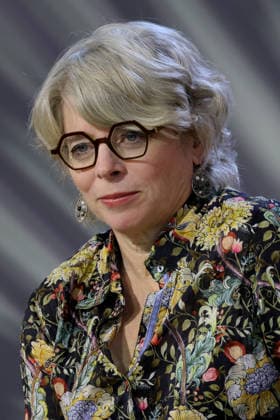 07.10.2026, Frankfurt am Main, DEU, Frankfurter Buchmesse. Jill Lepore, Autorin des aktuellen Buches Die Regierung der Maschinen im Geschraech auf der ARD Buehne