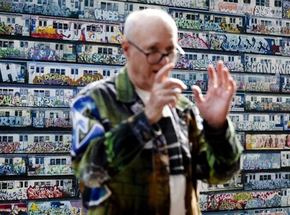 AMSTERDAM - New York photographer and documentary filmmaker Henry Chalfant during a press event preceding the opening of his exhibition ART IS NOT A CRIME at STRAAT Museum on the NDSM site. REMKO DE WAAL ANP netherlands out - belgium out  Copyright: xx x571764036x originalFilename: 571764036.jpg