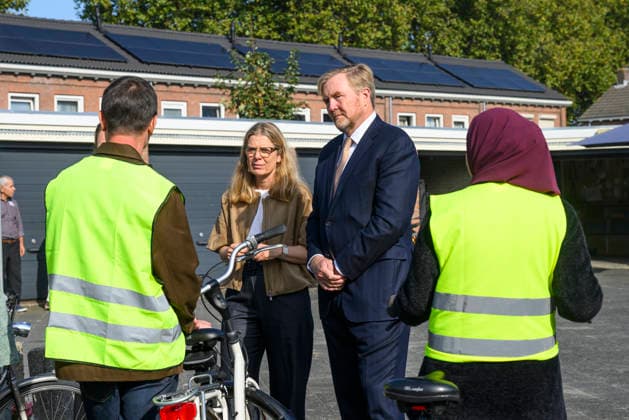 07-10-2026 Bosch King Willem-Alexander visited the Bike House, world kitchen and the Boschveld Garden at the Copernikkel, a cooperative of various resident-led initiatives and participating in the SAMEN lokaal program, in Den Bosch. Â  Copyright: xPPEx