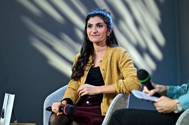 Frankfurter Buchmesse 2026. Schriftstellerin Shida Bazyar ( Gewinnerin Deutscher Buchpreis 2026 ) am 07.10.2026 auf der Frankfurter Buchmesse. 20261007MWI151725