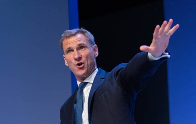 October 7, 2026, Birmingham, United Kingdom: Shadow Home Secretary Chris Philp addresses the Conservative Party faithful. On the final day of the 2026 Conservative Party Conference, Chris Philp outlined his fiery vision for law, order, and border security. Birmingham United Kingdom - ZUMAs197 20261007_aaa_s197_030 Copyright: xGaryxRobertsx