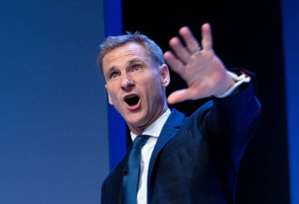 October 7, 2026, Birmingham, United Kingdom: Shadow Home Secretary Chris Philp addresses the Conservative Party faithful. On the final day of the 2026 Conservative Party Conference, Chris Philp outlined his fiery vision for law, order, and border security. Birmingham United Kingdom  - ZUMAs197 20261007_aaa_s197_034 Copyright: xGaryxRobertsx