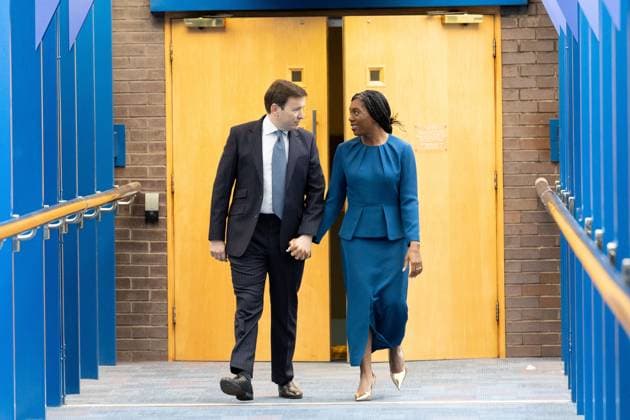 October 7, 2026, Birmingham, United Kingdom: Conservative party leader Kemi Badenoch and her husband Hamish Badenoch (left), arrive ahead of her keynote speech on the final day of the Conservative Party Conference at the International Convention Centre in Birmingham.The Conservative Party leader, Kemi Badenoch s gives her keynote speech at the International Convention Centre on the final day (day four) of the Conservative Party Conference at the International Convention Centre in Birmingham. The Conservative Party opened its annual conference under the slogan Stronger economy, stronger countryÃ¢ Birmingham United Kingdom - ZUMAs197 20261007_aaa_s197_033 Copyright: xPhilxLewisx