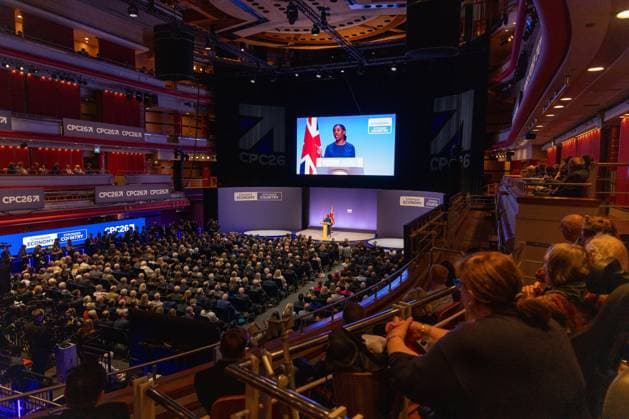 October 7, 2026, Birmingham, United Kingdom: Leader of the Conservative Party Kemi Badenoch gives her keynote speech at the International Convention Centre on the final day (day four) of the Conservative Party Conference at the International Convention Centre in Birmingham..The Conservative Party leader, Kemi Badenoch s gives her keynote speech at the International Convention Centre on the final day (day four) of the Conservative Party Conference at the International Convention Centre in Birmingham. The Conservative Party opened its annual conference under the slogan Stronger economy, stronger countryÃ¢ Birmingham United Kingdom - ZUMAs197 20261007_aaa_s197_051 Copyright: xPhilxLewisx